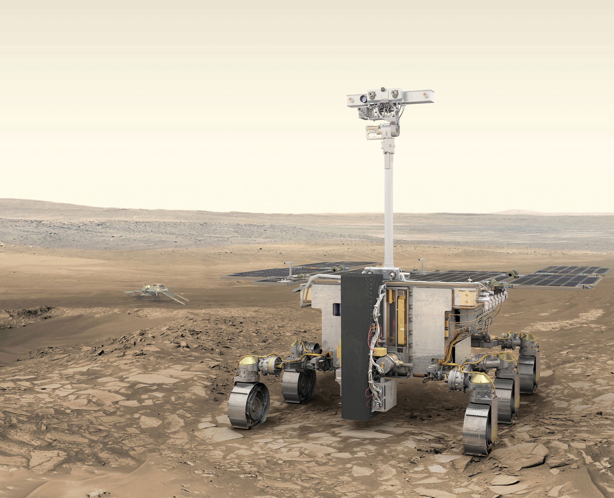 Der ExoMars-Rover (künstlerische Darstellung)