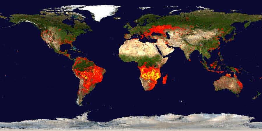 Globale Brandherde im September 2008