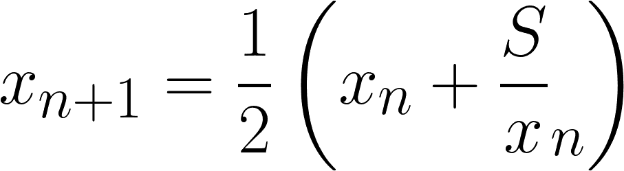 Formel zur Berechnung von Quadratwurzeln