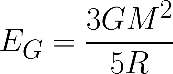 Formel zur gravitativen Bindungsenergie