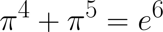 Formel über einen möglichen Zusammenhang zwischen Pi und e