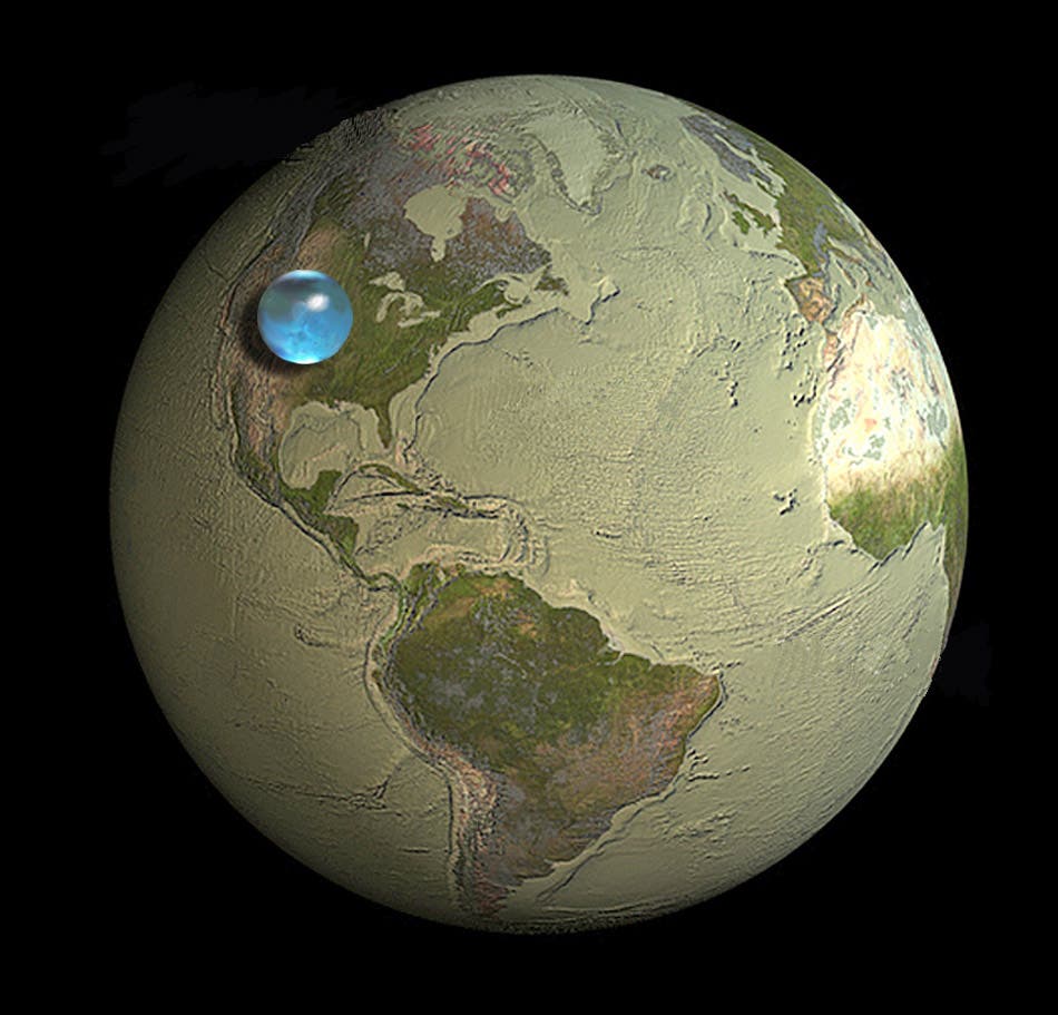 Das gesamte Wasser der Erde