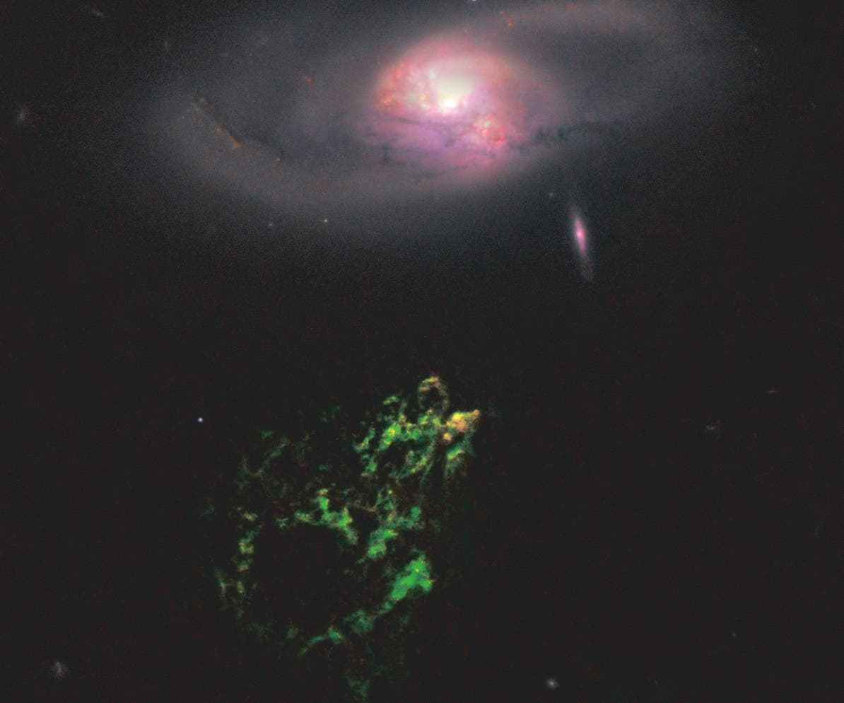 Hanny's Voorwerp (Aufnahme des Weltraumteleskops Hubble)