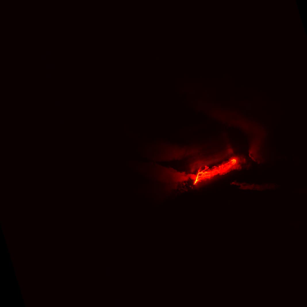 Nachtaufnahme des Vulkans Bárðarbunga 