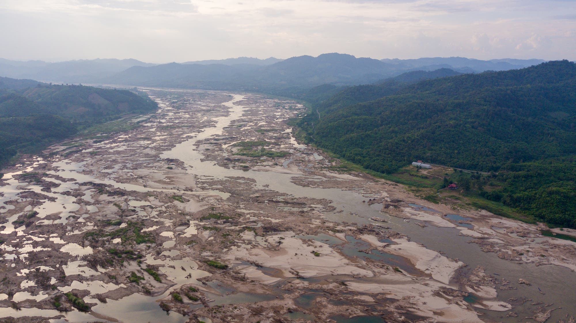 Der Mekong zwischen Thailand und Laos im Oktober 2019