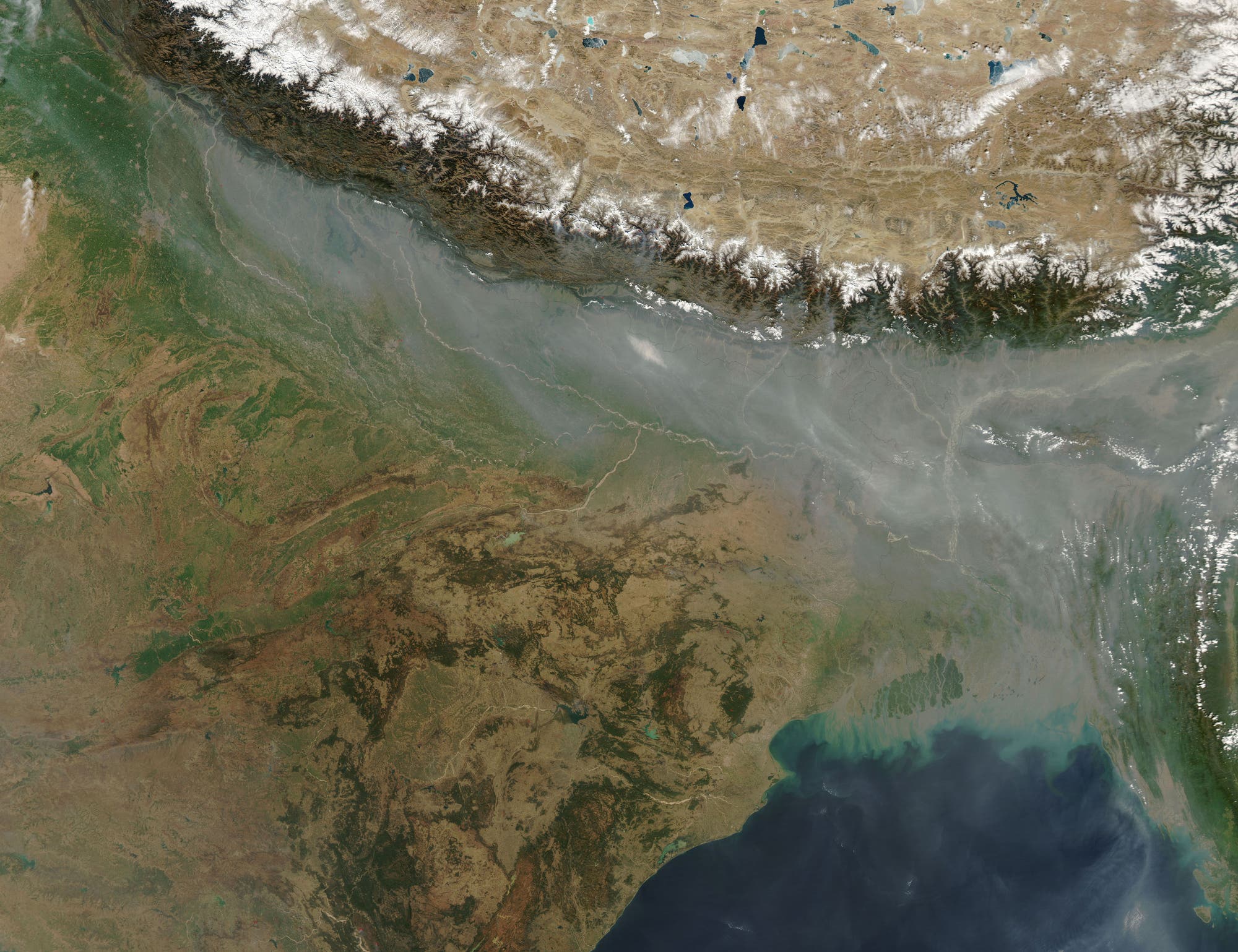 Haze über Nordindien