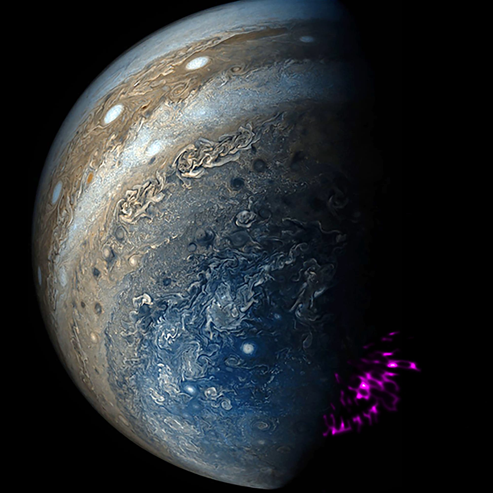 Jupiters Südpol im Röntgenlicht 
