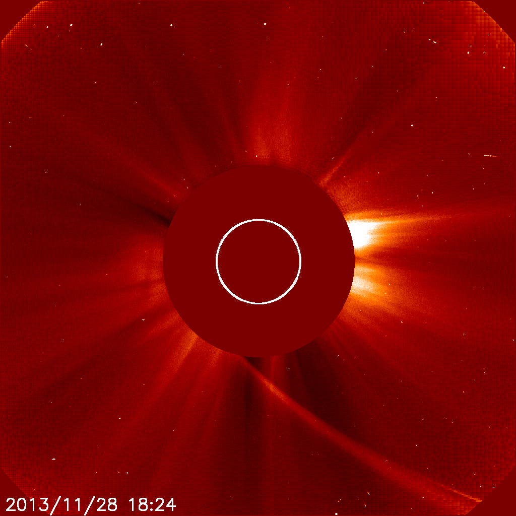 Komet ISON am 28. November 2013 um 19:24 Uhr MEZ