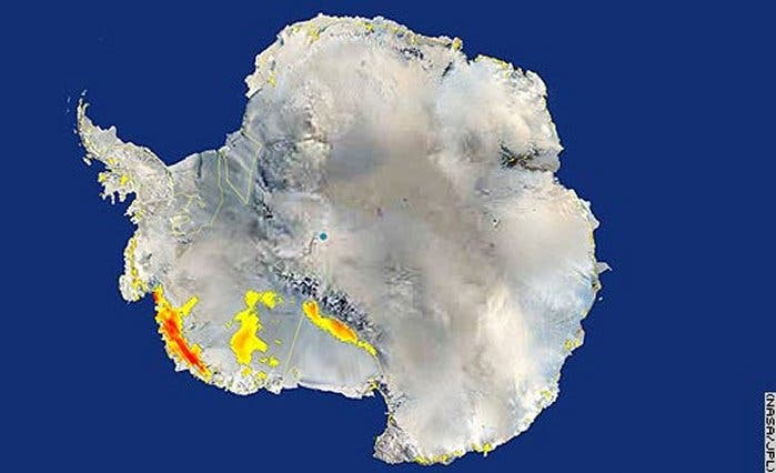 Schneeschmelze in der Antarktis