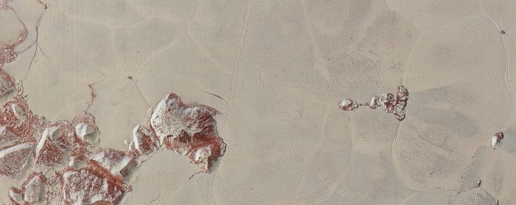 Detailansicht von Sputnik Planitia