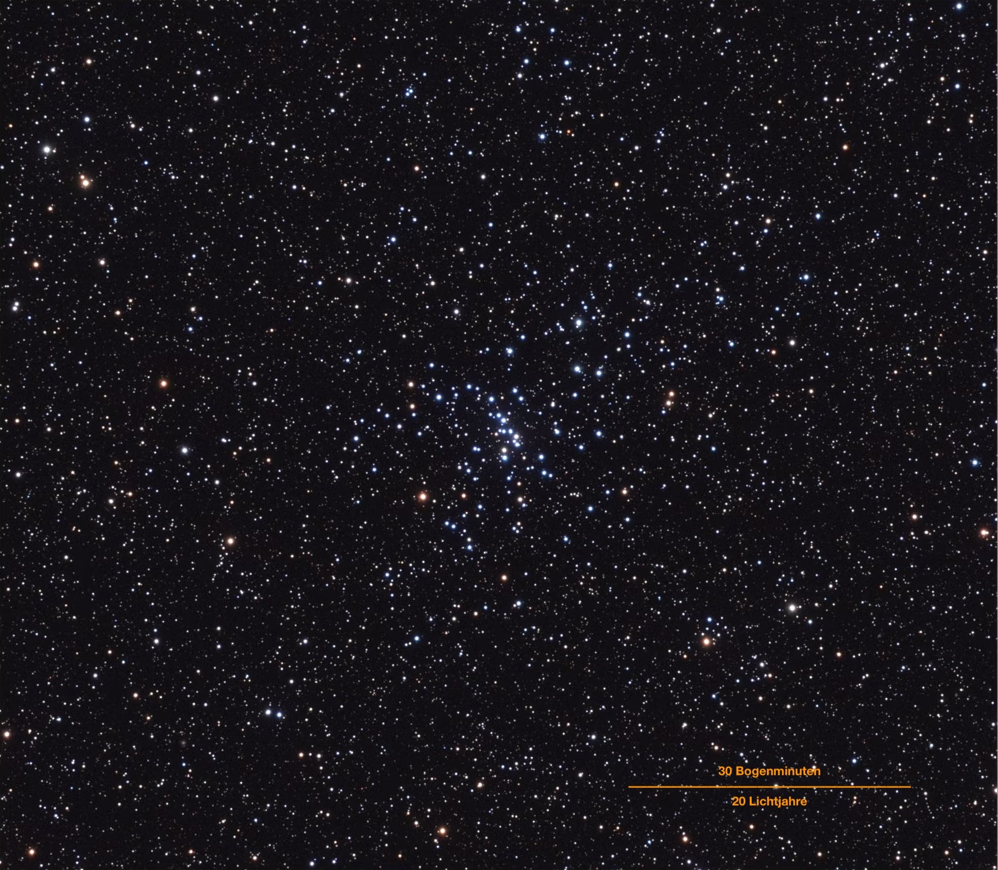 Detailbild des offenen Sternhaufens Messier 48