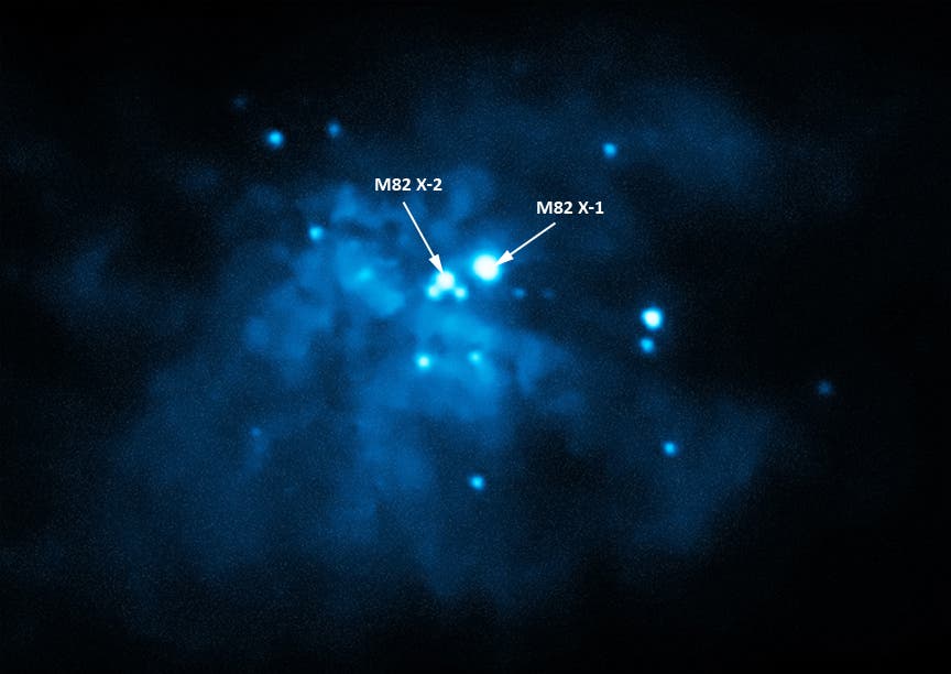 Zentralregion von M82 im Röntgenlicht