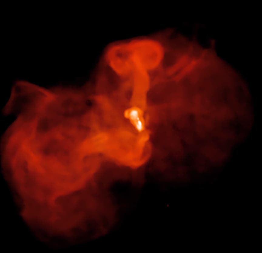 Die Galaxie Messier 87 im Radiowellenbereich