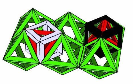 Würfel in der Oktaeder-Tetraeder- Packung