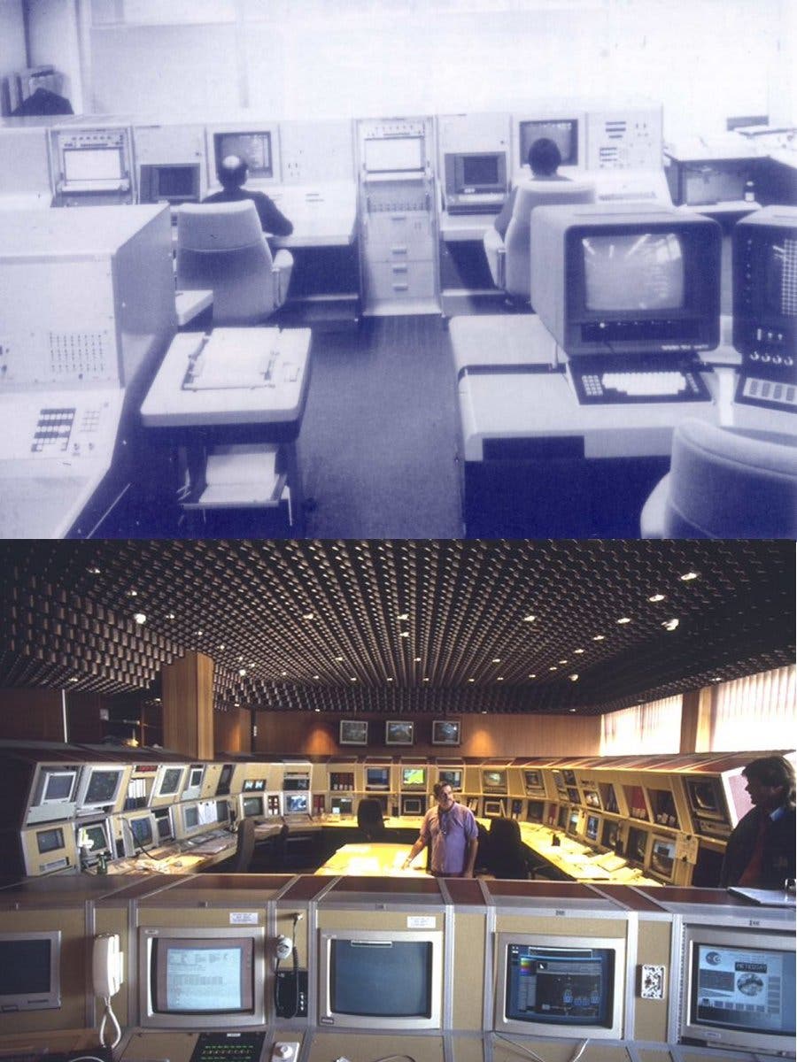Kontrollzentrum damals und heute