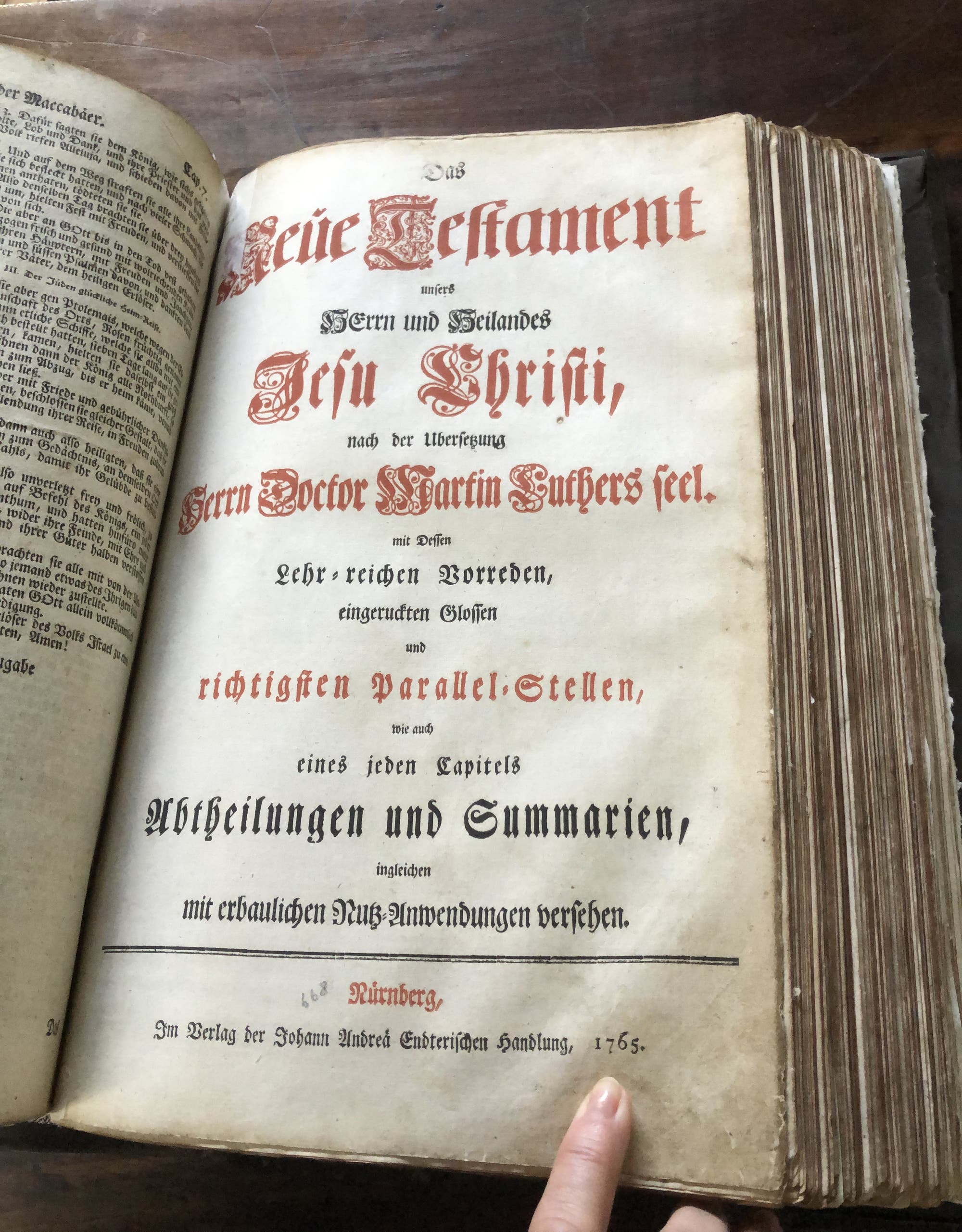 »Rehberger-Ausgabe« von 1765 