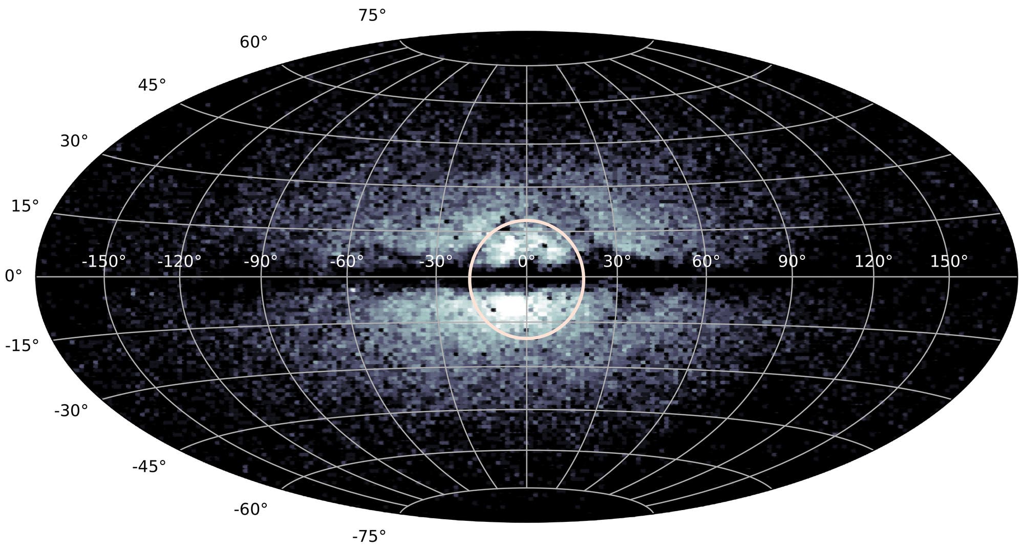 Karte der besonders metallarmen Riesensterne, die anhand von Daten des Gaia-Weltraumteleskops identifiziert wurden