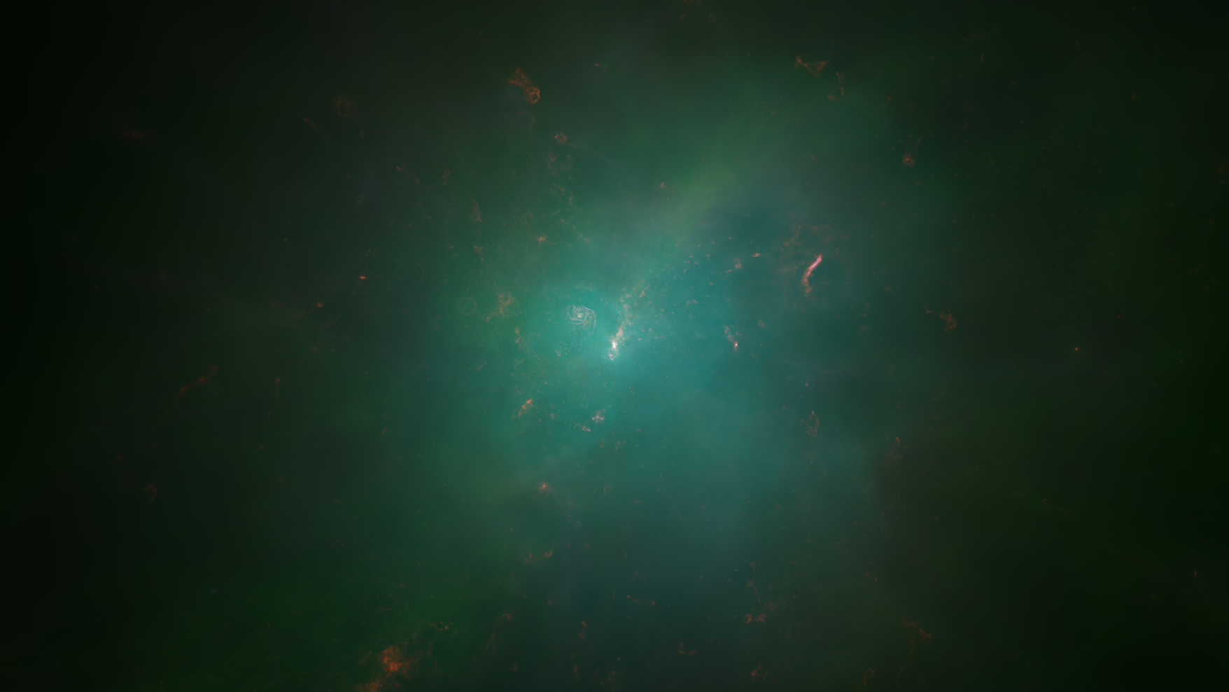 Simulation einer hellen Submillimeter-Galaxie