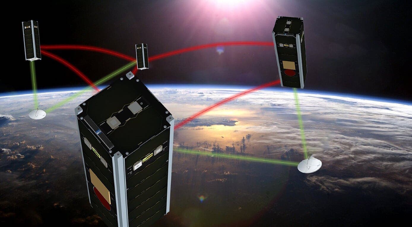 NetSat-Satelliten (künstlerische Animation)