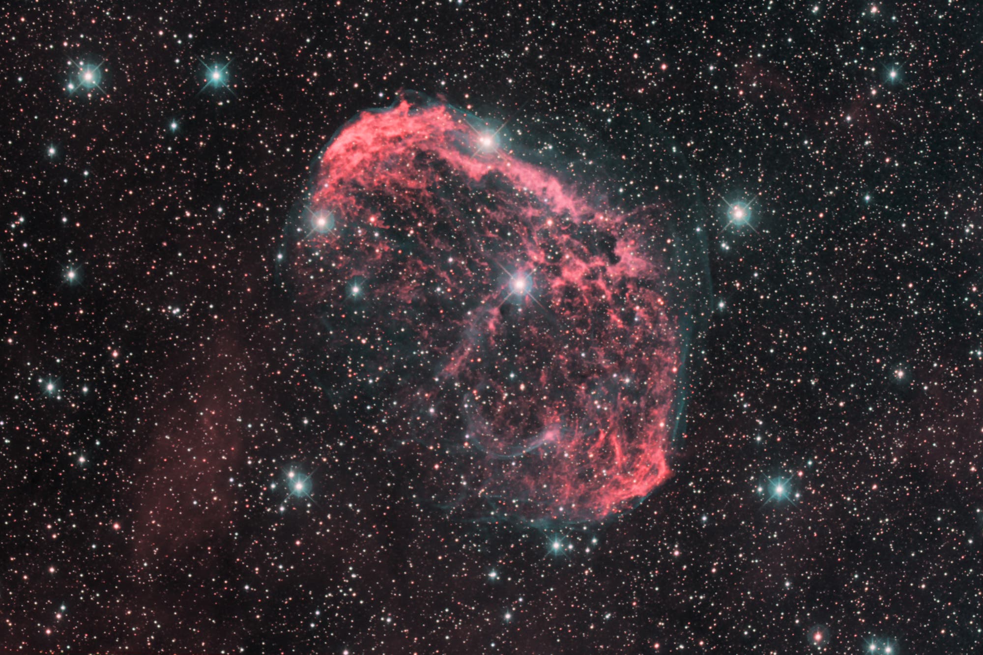 Der Crescent-Nebel NGC 6888 im Sternbild Schwan