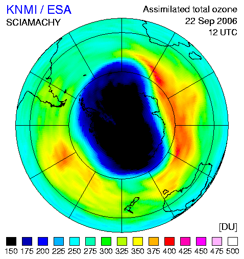 Ozonloch 2006 und 2007
