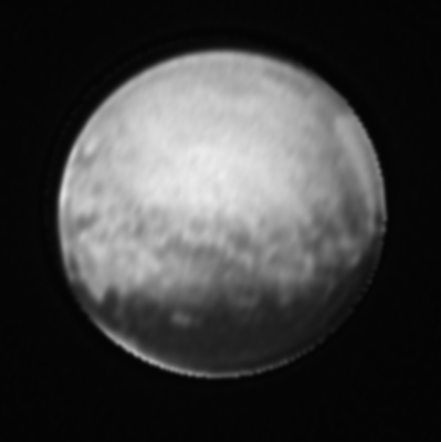 Detailbild von Pluto (stark bearbeitet)