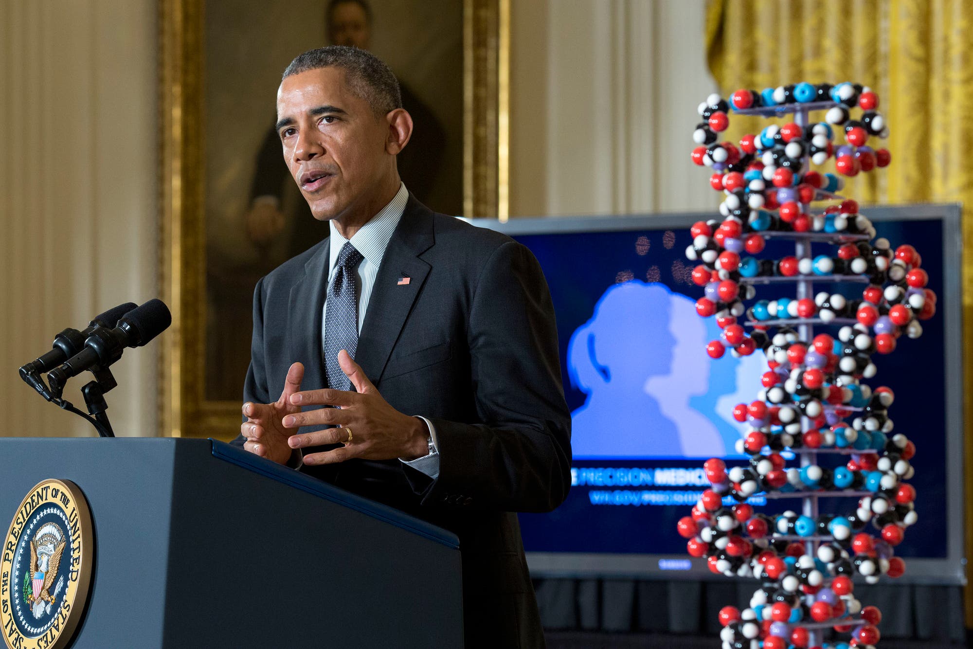 Präsident Obama bei der Verkündigung der Precision Medicine Initiative