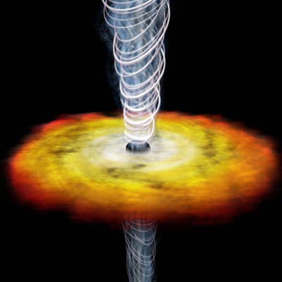 Illustration eines Quasars