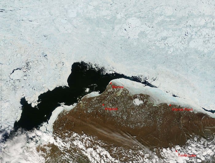 Wolkenfreie Arktis 2007