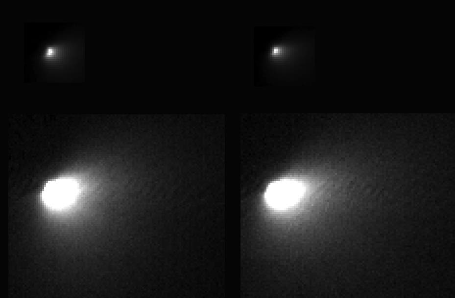 Komet Siding Spring am 19. Oktober 2014 (Aufnahme von Mars Reconnaissance Orbiter)