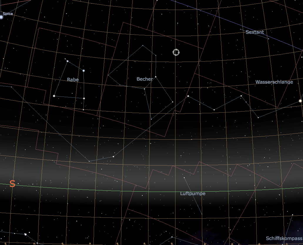 Der Stern HIP 54599 im Sternbild Becher (Übersichtskarte)