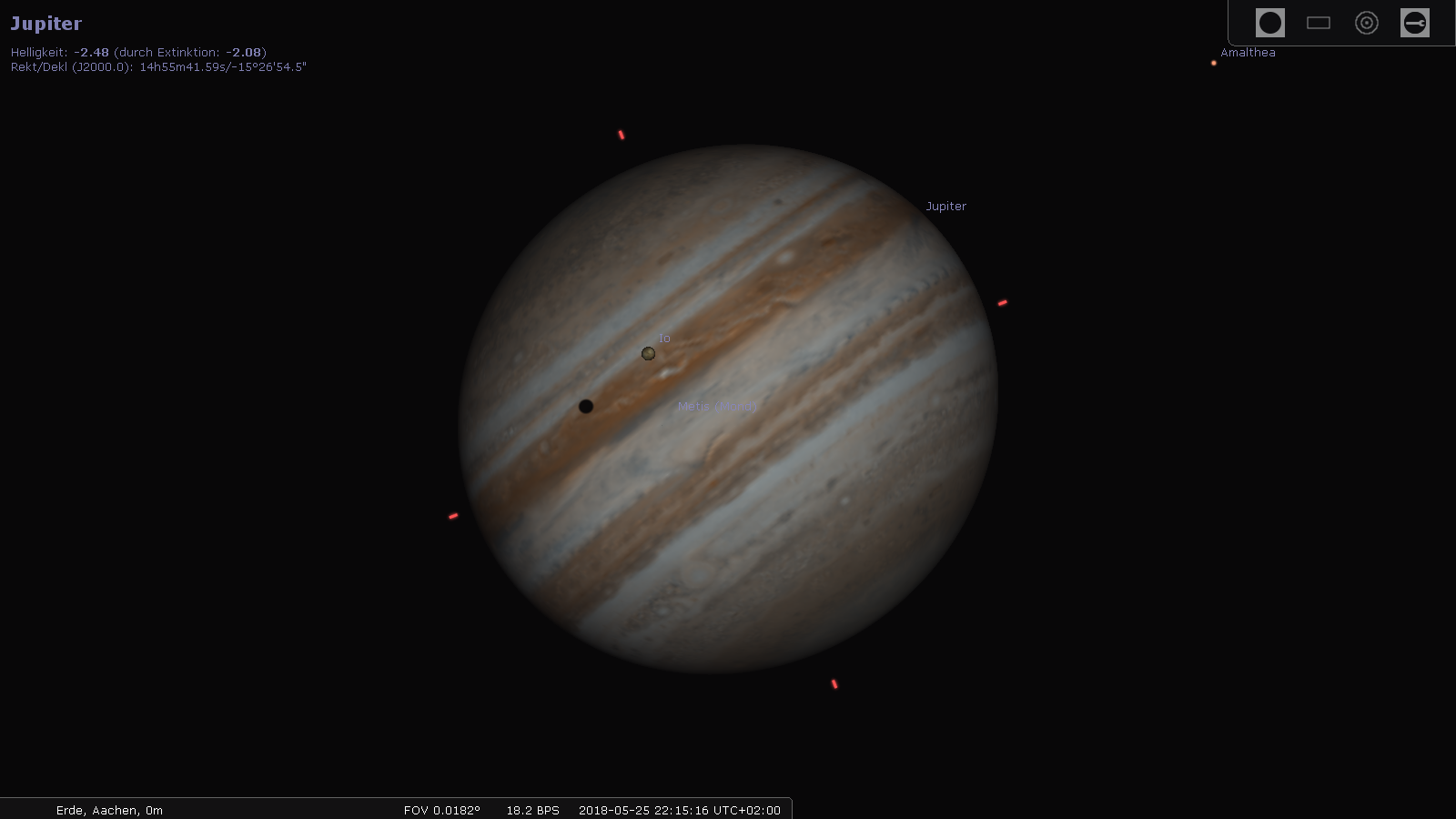 Jupiter mit Schatten von Io