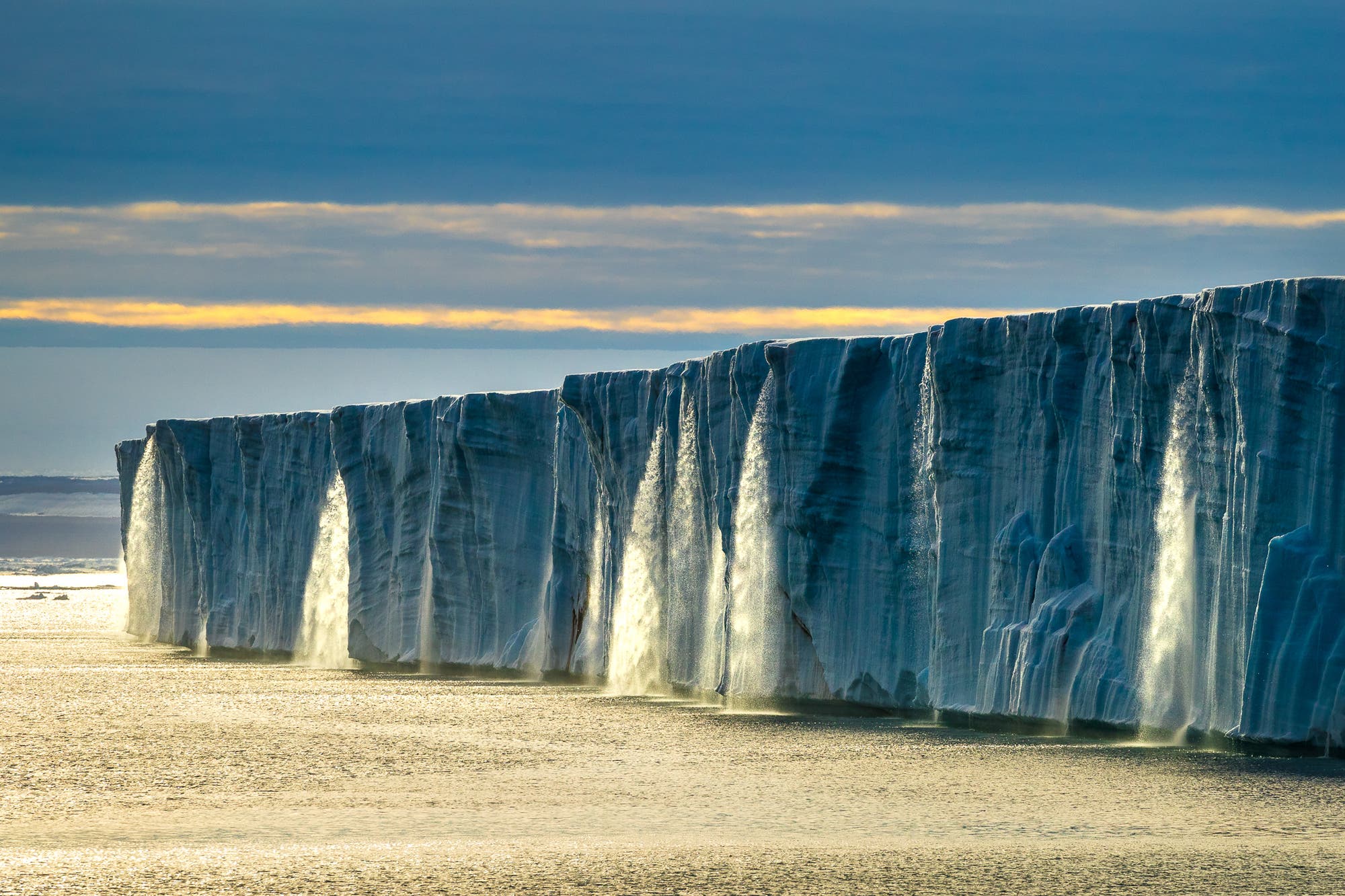 Die Wand des Bråsvell-Gletschers
