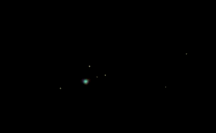 Uranus mit Monden in Bewegung