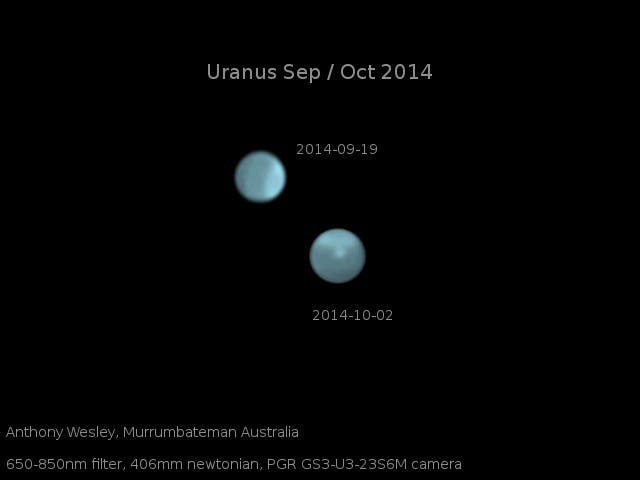 Uranussturm im Blick von Amateurastronomen
