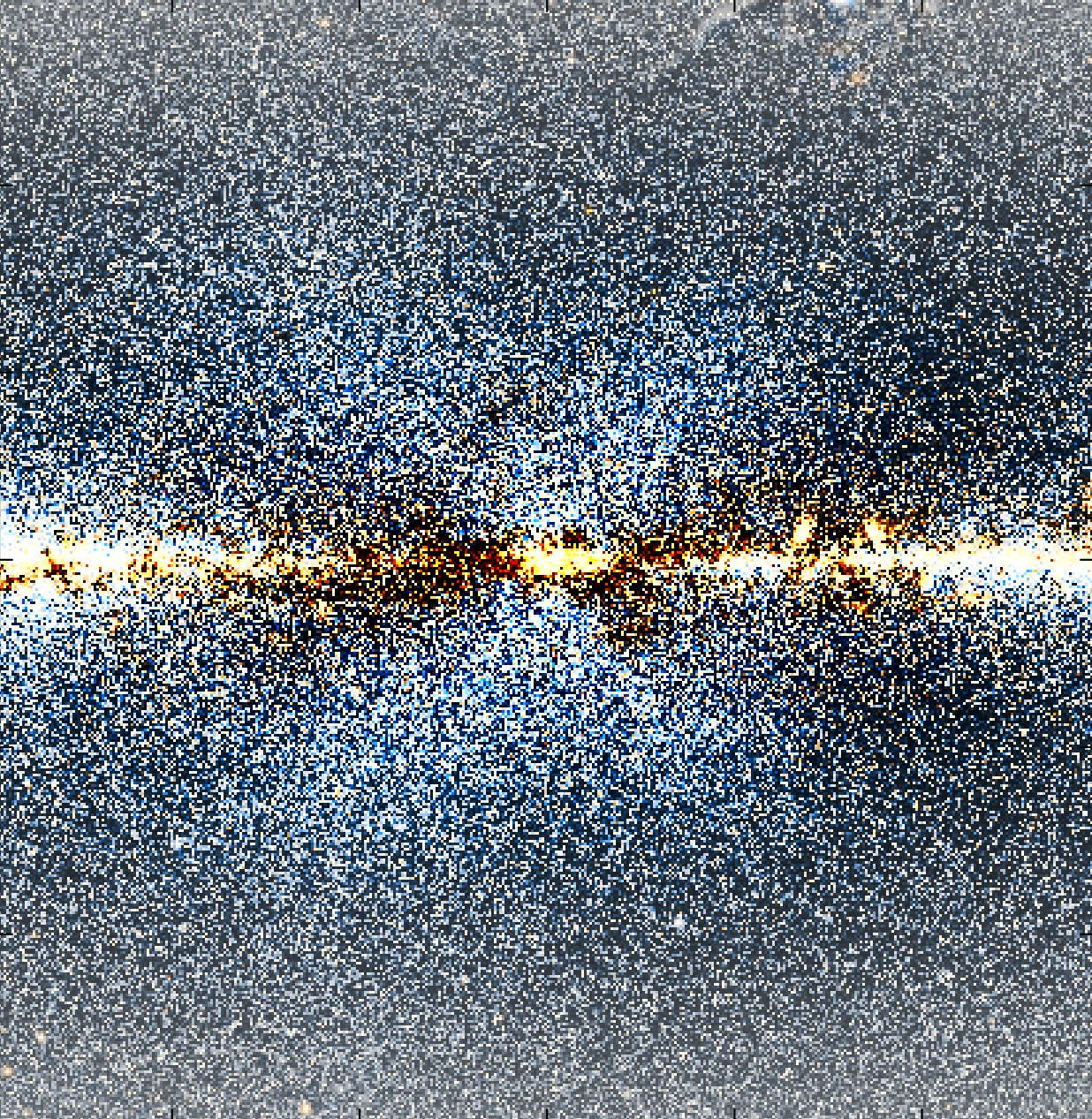 Das X im Herzen der Milchstraße (Detailaufbahme das Satelliten WISE)