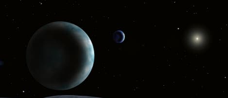 Plutosystem-Fantasie mit Charon