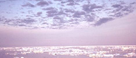 Sonnenuntergang über dem Beringmeer