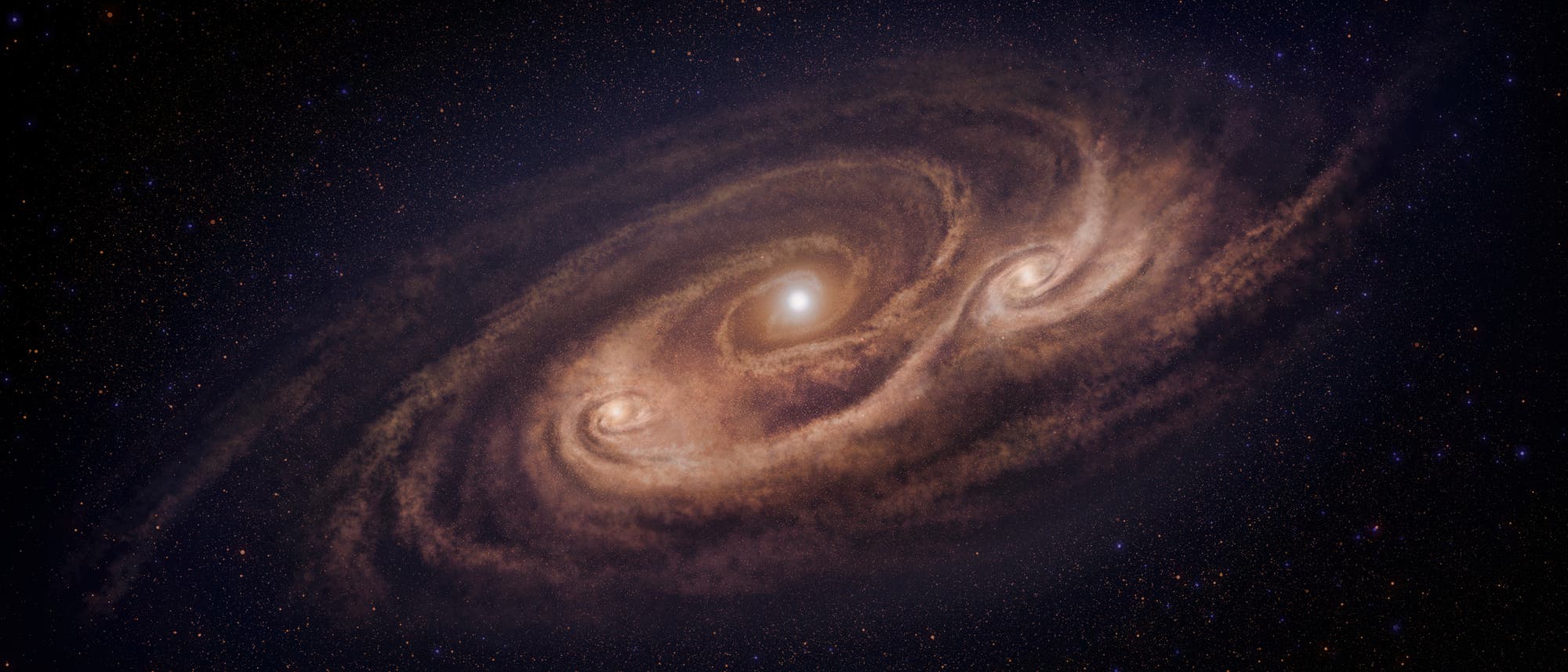 Die Galaxie COSMOS-AzTEC-1 - ein Sternbildungsmonster nach der Fantasie des Künstlers