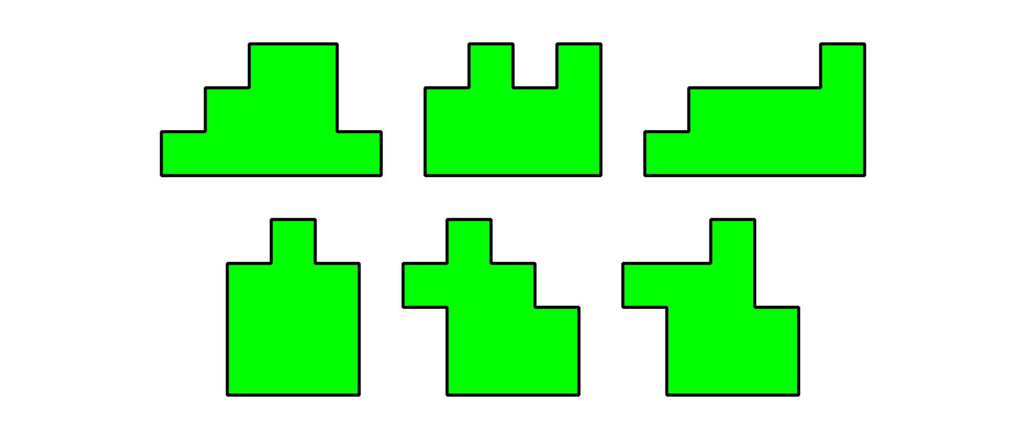 Sechs grüne Balkendiagramme in zwei Reihen, die unterschiedliche Datenmuster darstellen. Jedes Diagramm zeigt eine einzigartige Anordnung von Balken mit variierenden Höhen, die durch schwarze Umrisse voneinander getrennt sind. Die Balken sind gleichmäßig verteilt und heben sich deutlich vom weißen Hintergrund ab. Sechs grüne Balkendiagramme in zwei Reihen, die unterschiedliche Datenmuster darstellen. Jedes Diagramm zeigt eine einzigartige Anordnung von Balken mit variierenden Höhen, die durch schwarze Umrisse voneinander getrennt sind. Die Balken sind gleichmäßig verteilt und heben sich deutlich vom weißen Hintergrund ab.