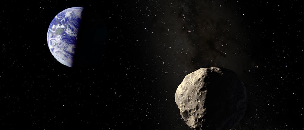 Asteroid Apophis in einer künstlerischen Darstellung