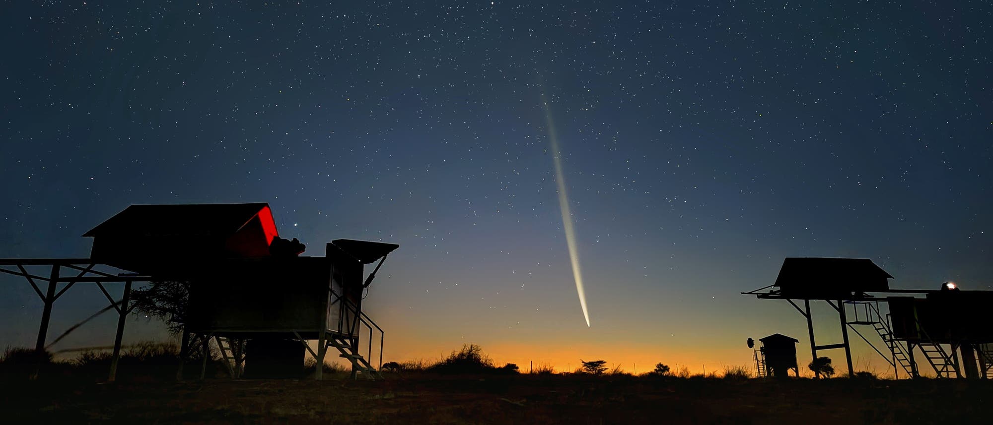 cometa en el observatorio