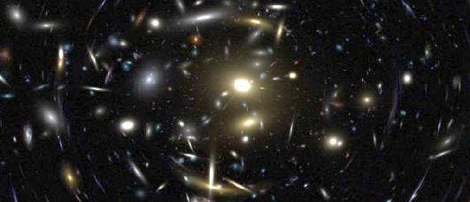 Computersimulation eines Galaxienhaufens