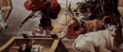 Raub der Rinder von Helios durch Odysseus' Gefährten