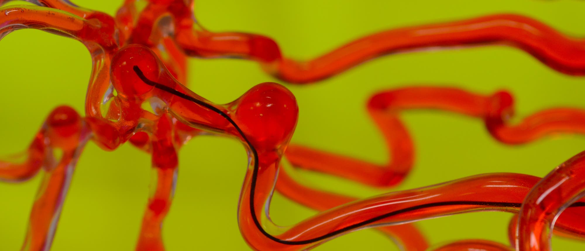Minifaden in künstlichem Blutgefäß