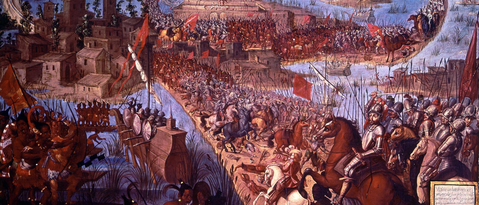 Gemälde der Eroberung Tenochtitlans.