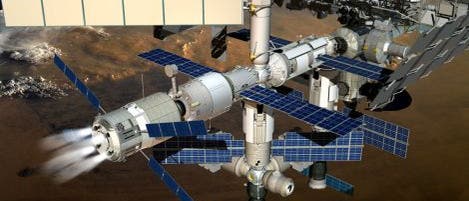 Noch Zukunftsmusik: ATV dockt an der ISS an