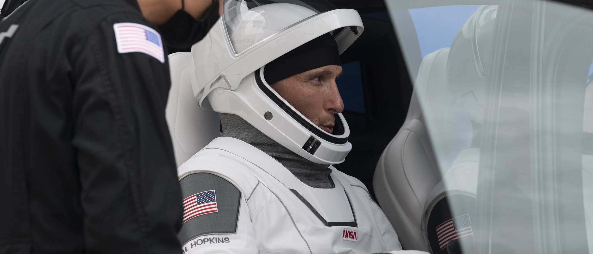 Nasa-Astronaut Mike Hopkins während einer Generalprobe vor dem Start der Crew-1-Mission am 12. November.