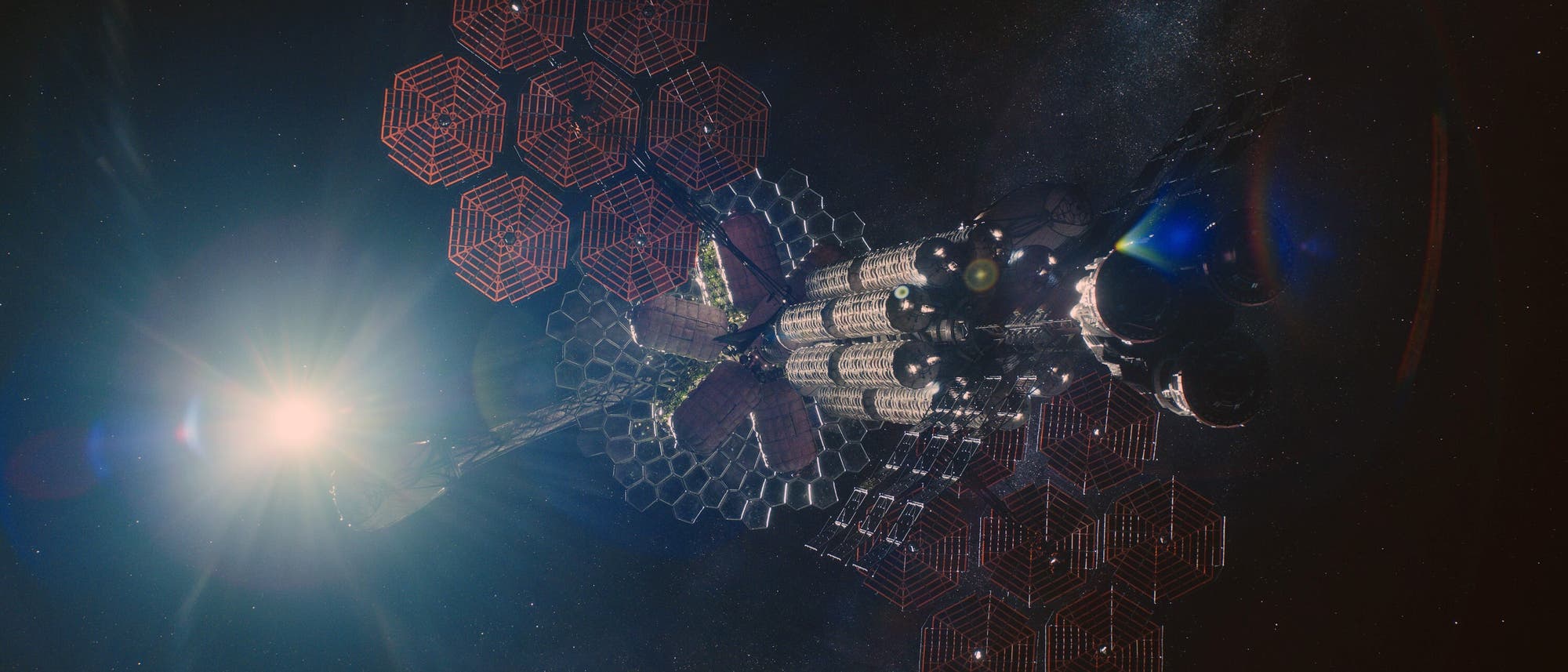 Das Raumschiff Æther aus dem Sci-Fi-Film »Midnight Sky«.