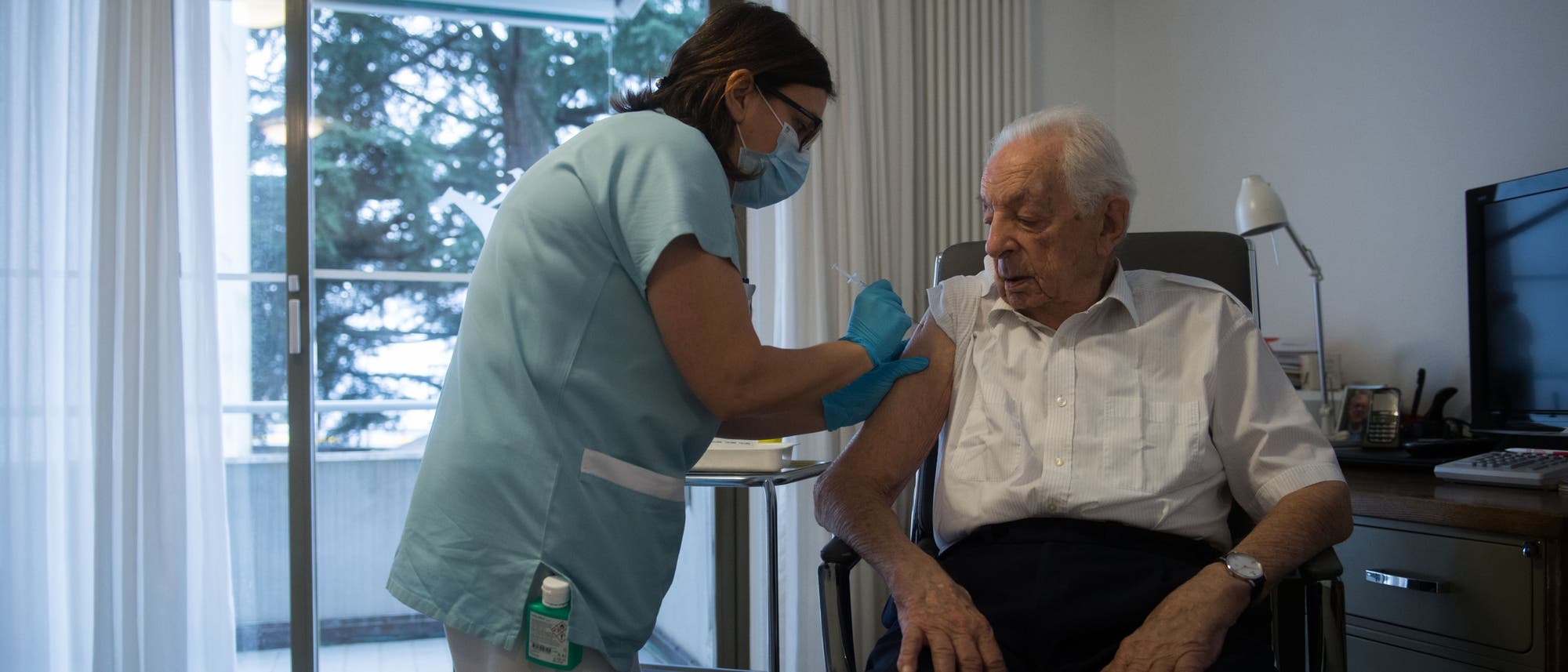 Impfung in einem Seniorenheim in Locarno